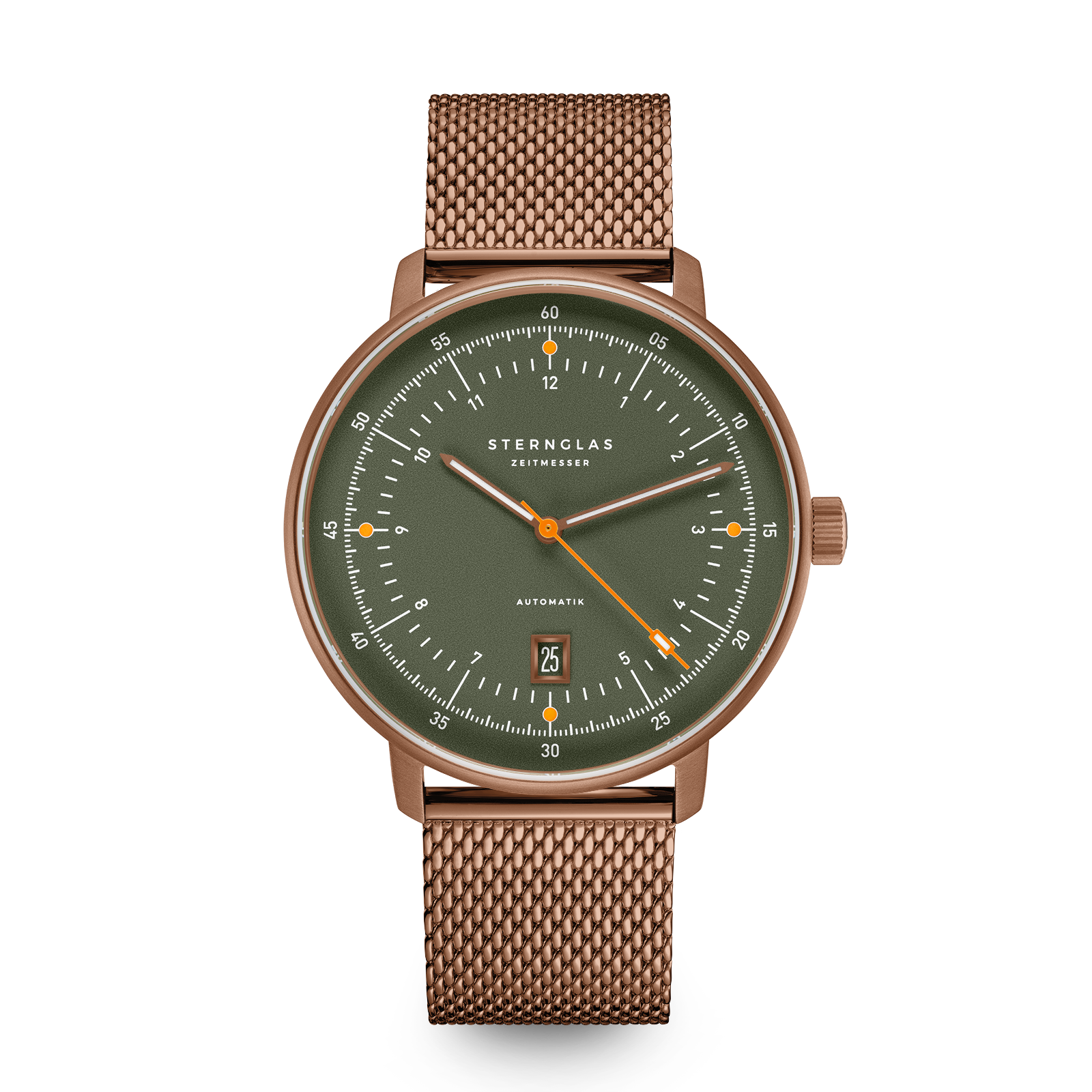 HAMBURG  Pro Automatic dark green bronze / Milanaise 20 bronze