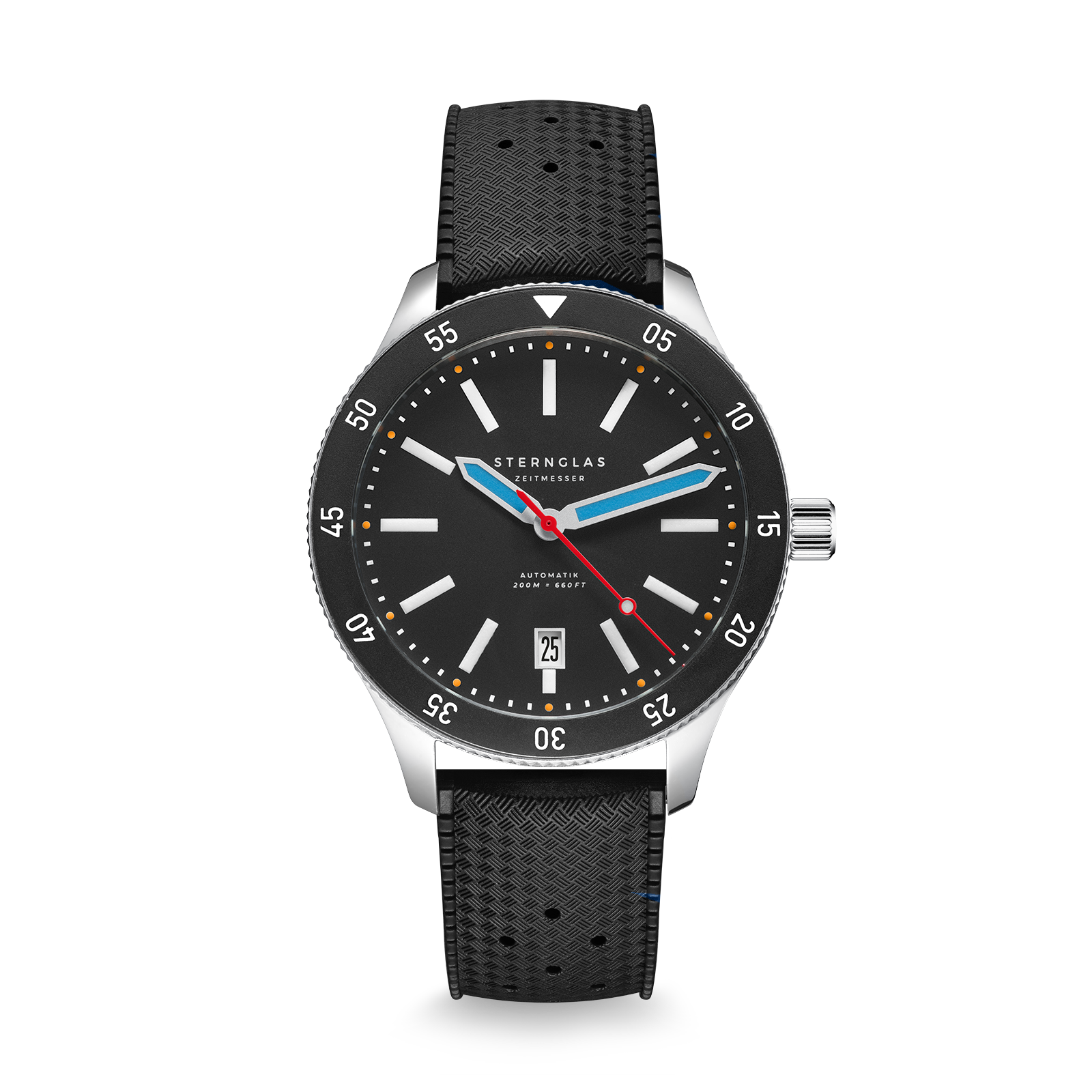 MARUS 2.0 black-red silver / rubber 20 black