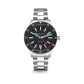 MARUS 2.0 black-red silver / metal strap 20 silver