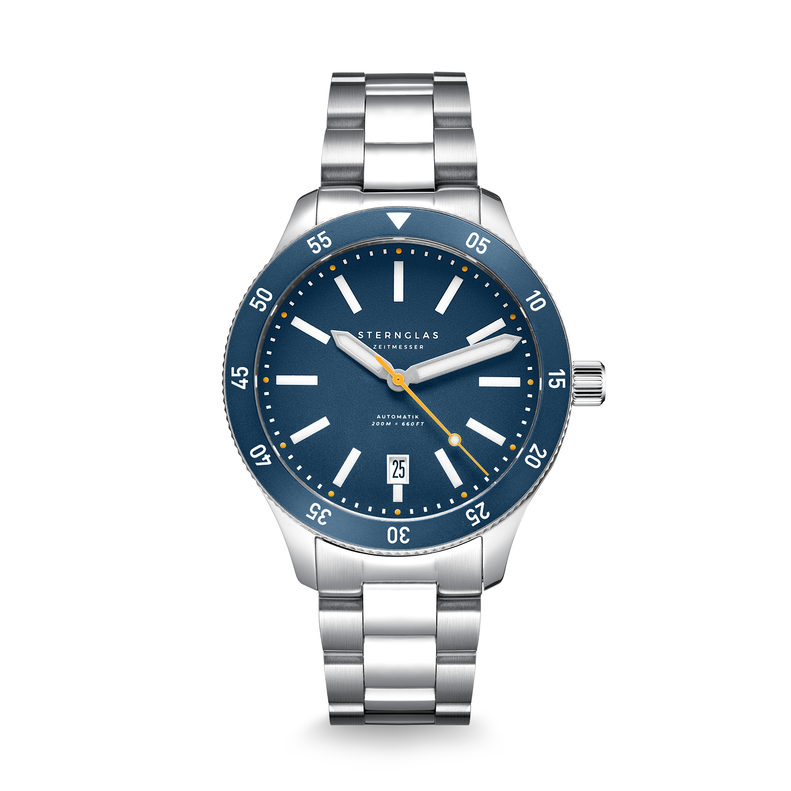 MARUS 2.0 Edition Küste dunkelblau silber / Metallarmband 20 silber
