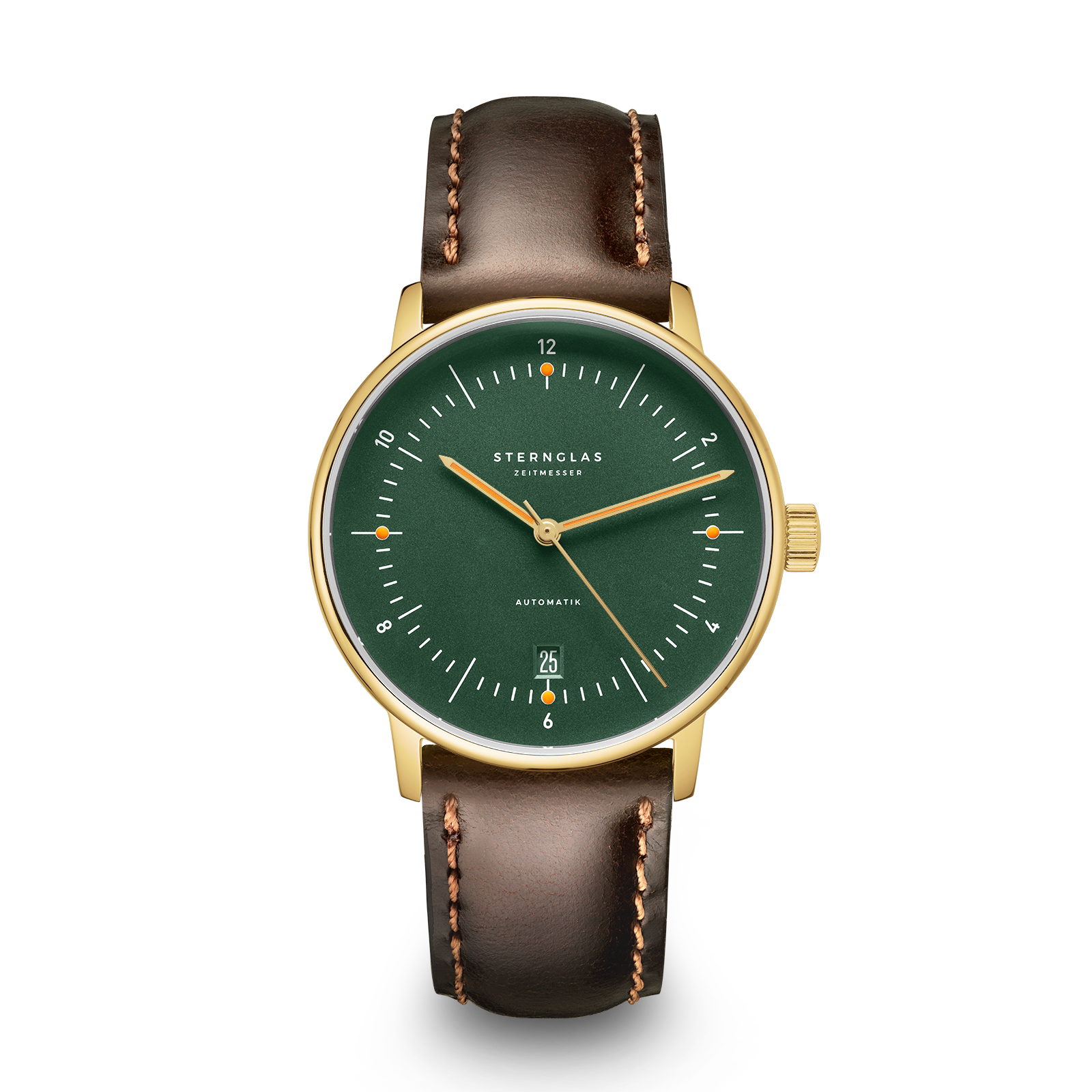 NAOS Automatik dark green gold / Bridle 20 dark brown