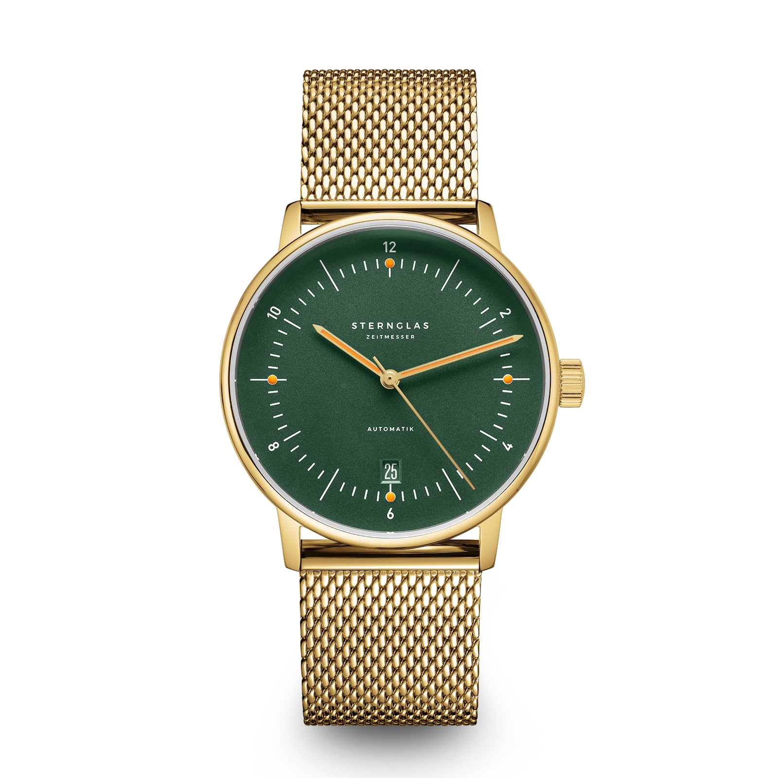 NAOS Automatik dark green gold / Milanaise 20 gold