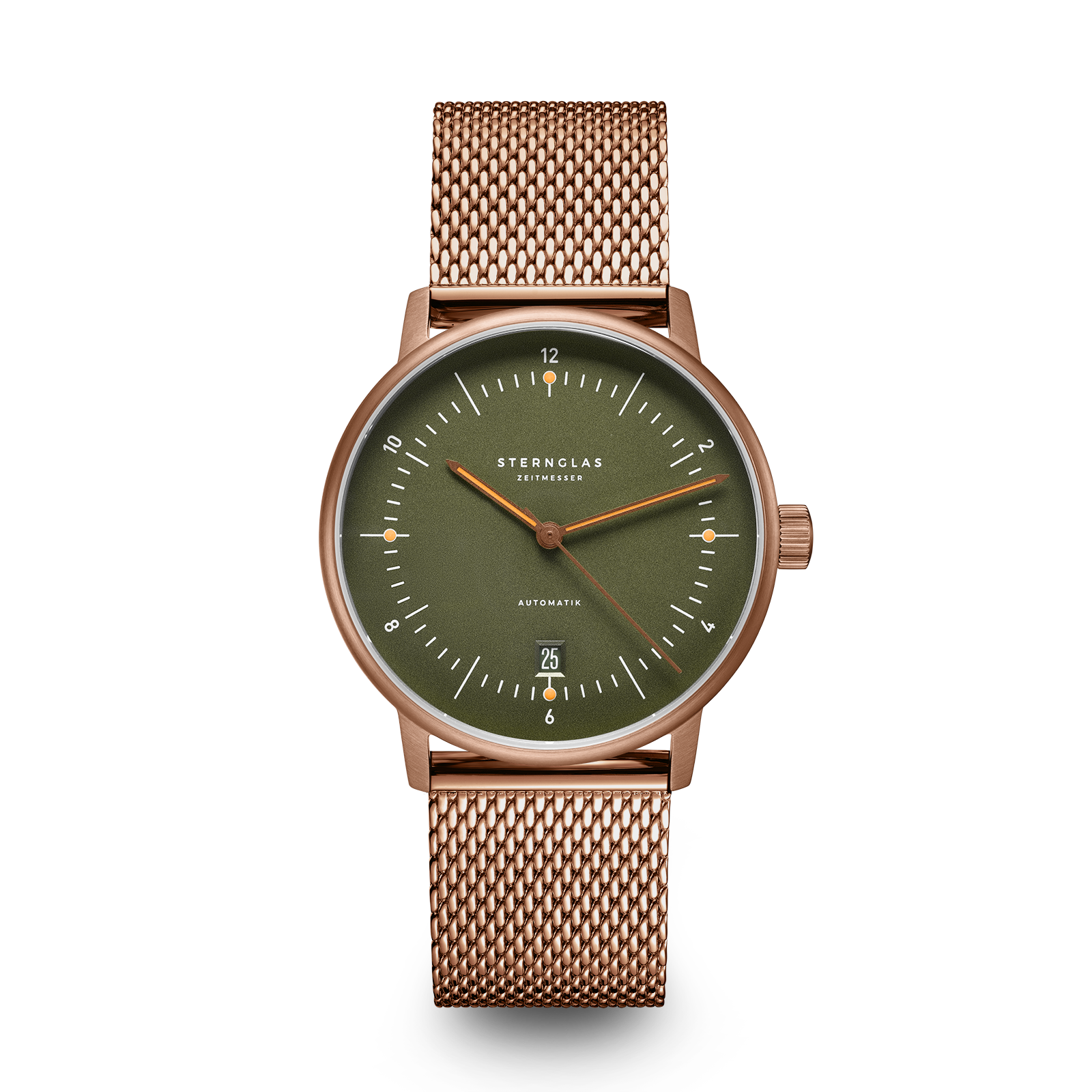 NAOS Automatik dark green bronze / Milanaise 20 bronze