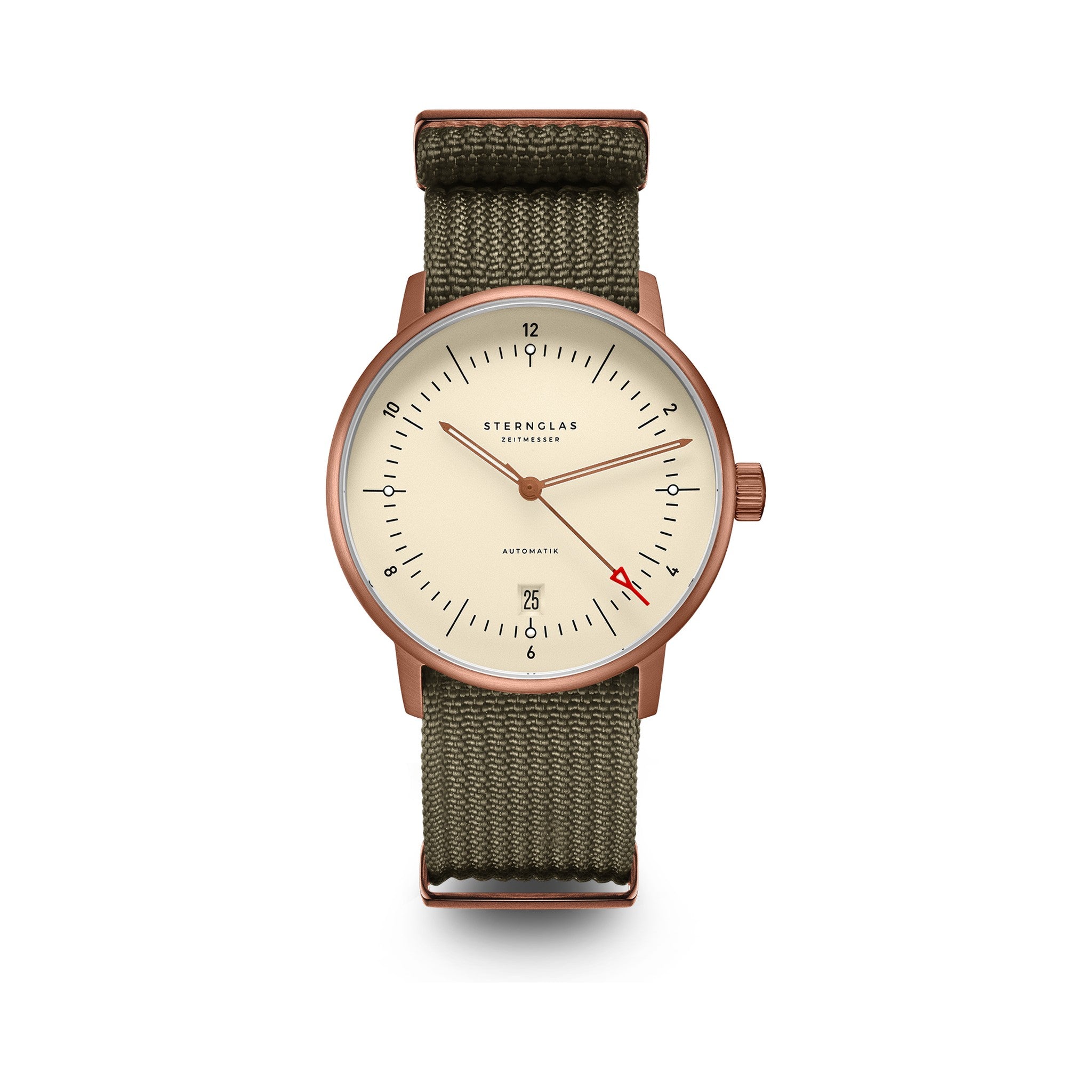 NAOS Automatik Bronze Alabaster 38mm / Field green