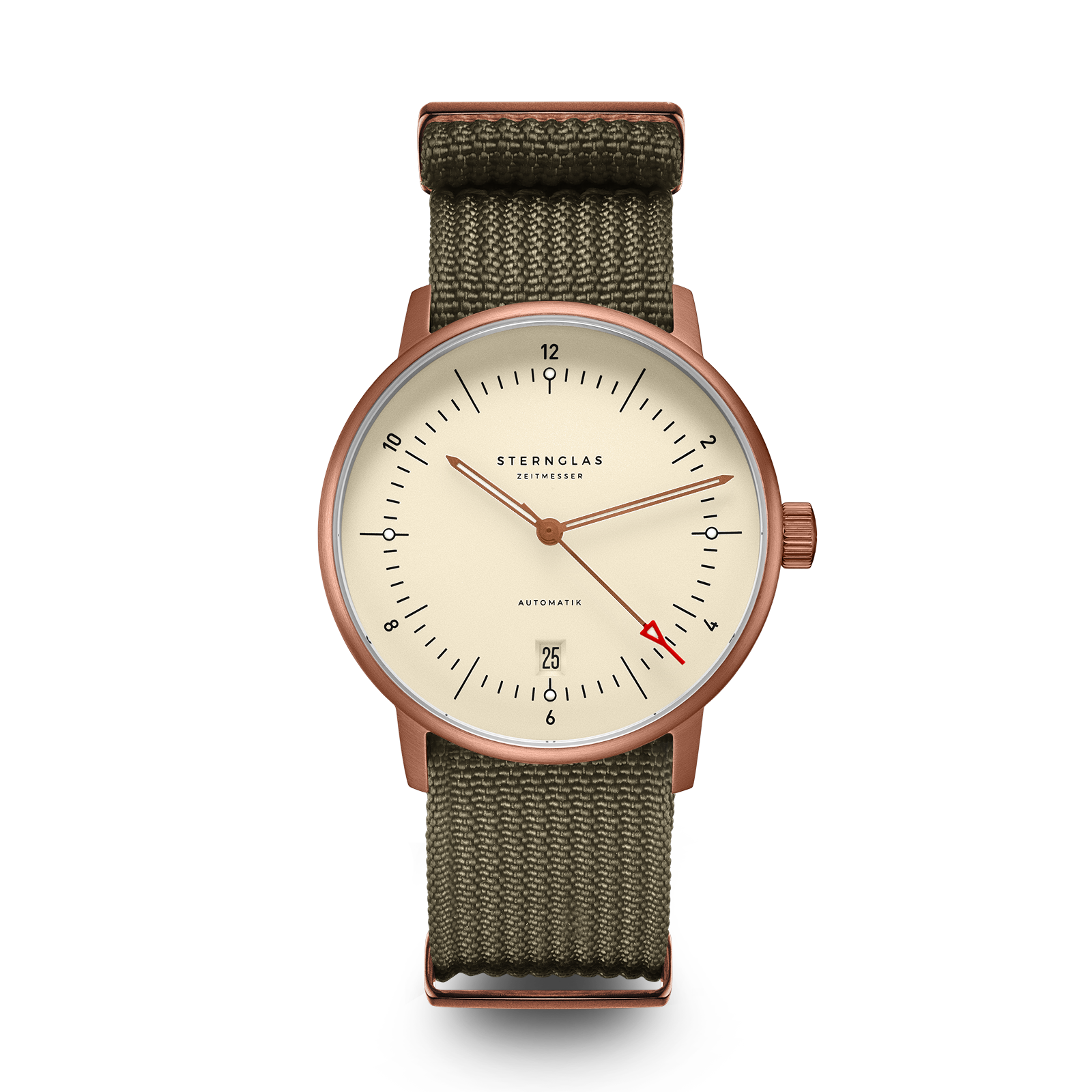 NAOS Automatik Bronze Alabaster 38mm / Field green