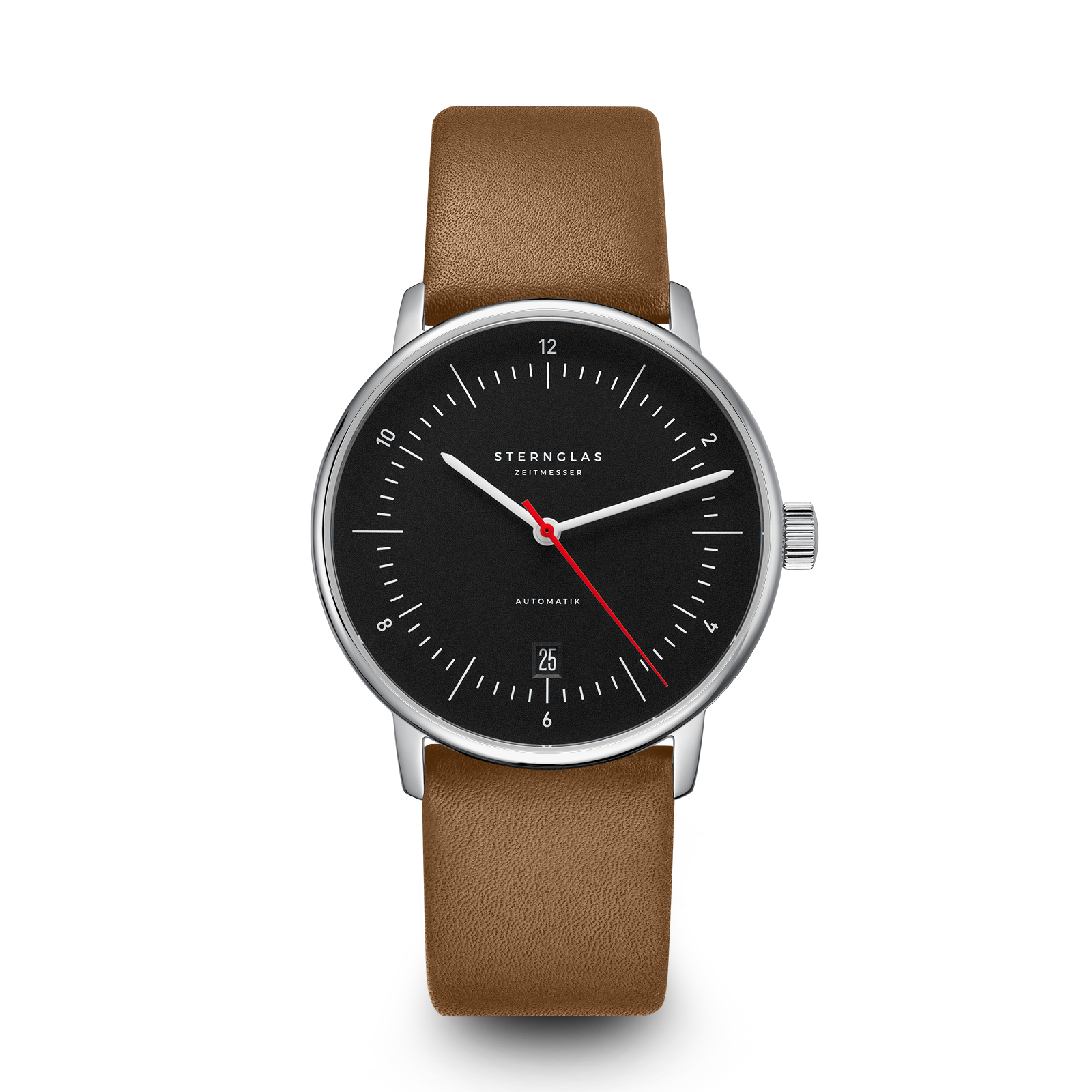NAOS Automatik black-red silver / Premium 20 brown