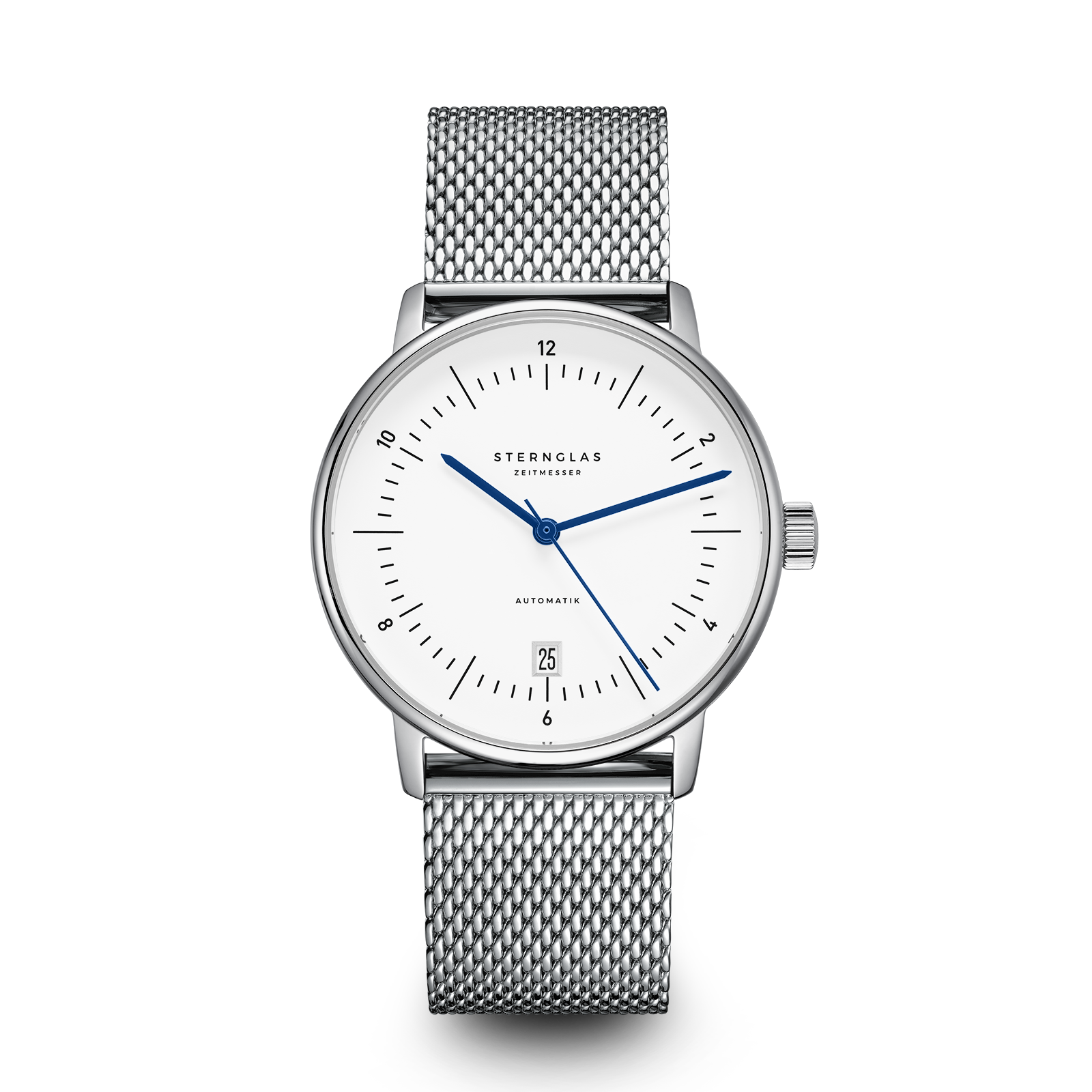 NAOS Automatik white silver / Milanaise 20 silver