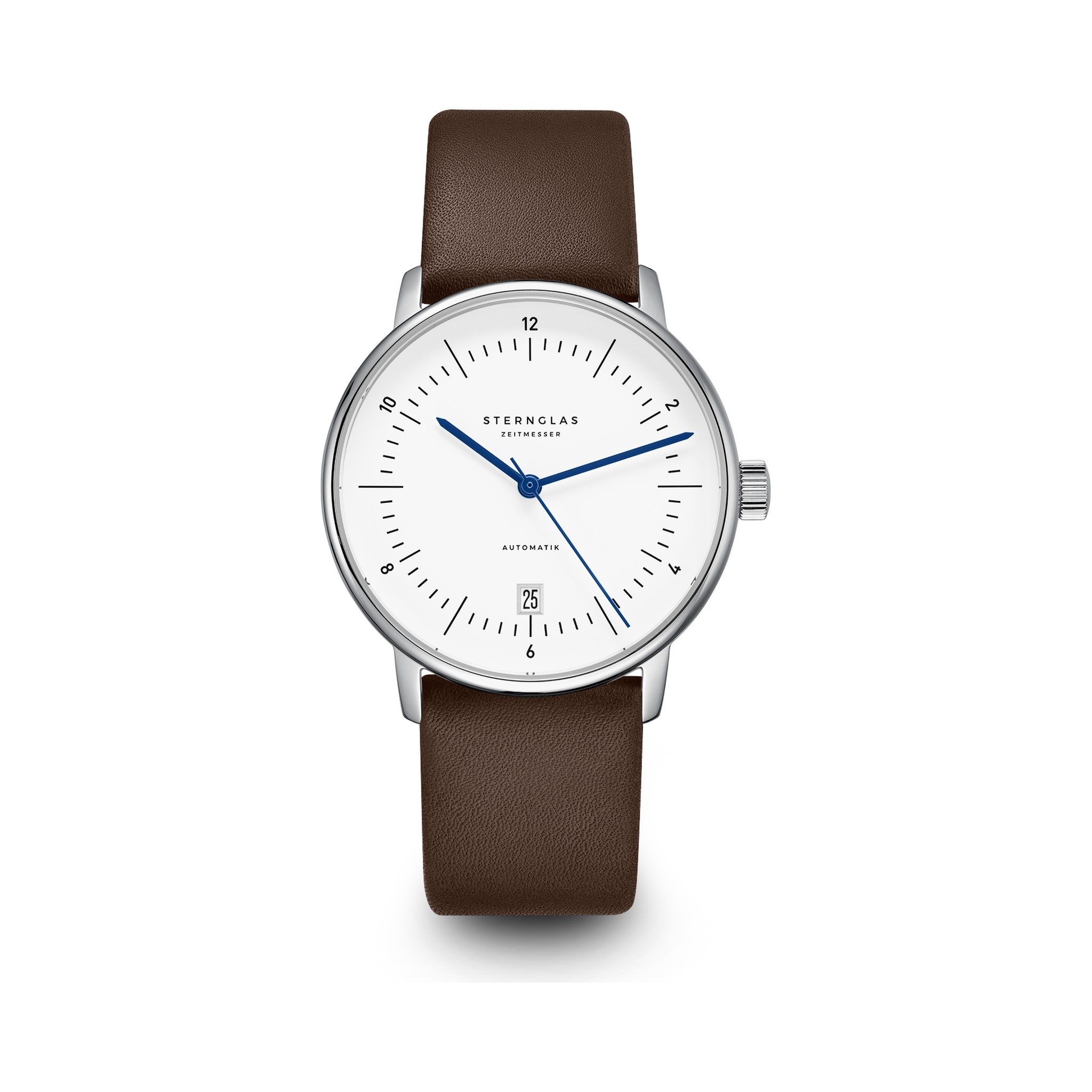NAOS Automatik white silver / Premium 20 dark brown