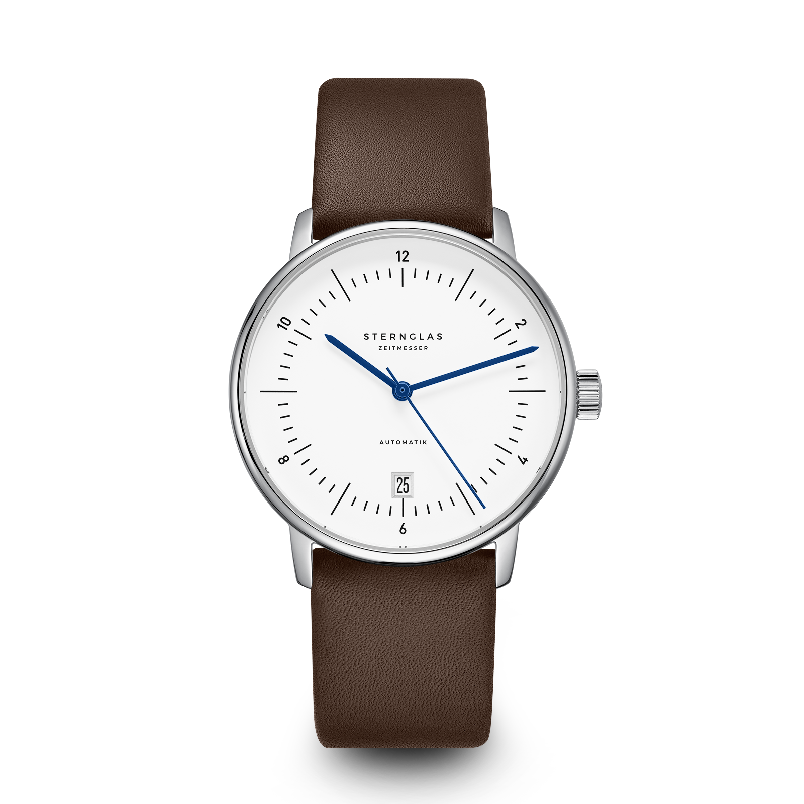 NAOS Automatik white silver / Premium 20 dark brown