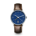 NAOS Pro GMT Automatic dark blue silver / Bridle 20 dark brown