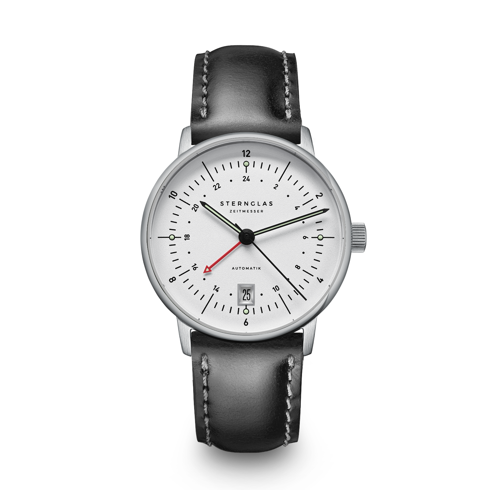 NAOS Pro GMT Automatic silver silver / Bridle 20 black