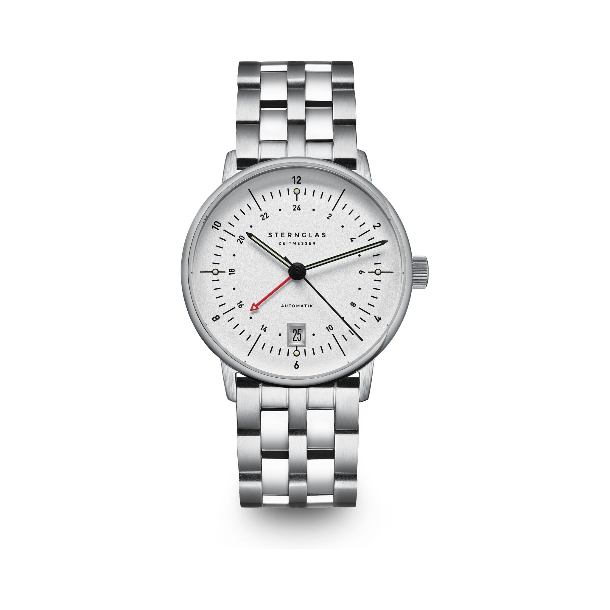 NAOS Pro GMT Automatic silver silver / metal strap 20 silver