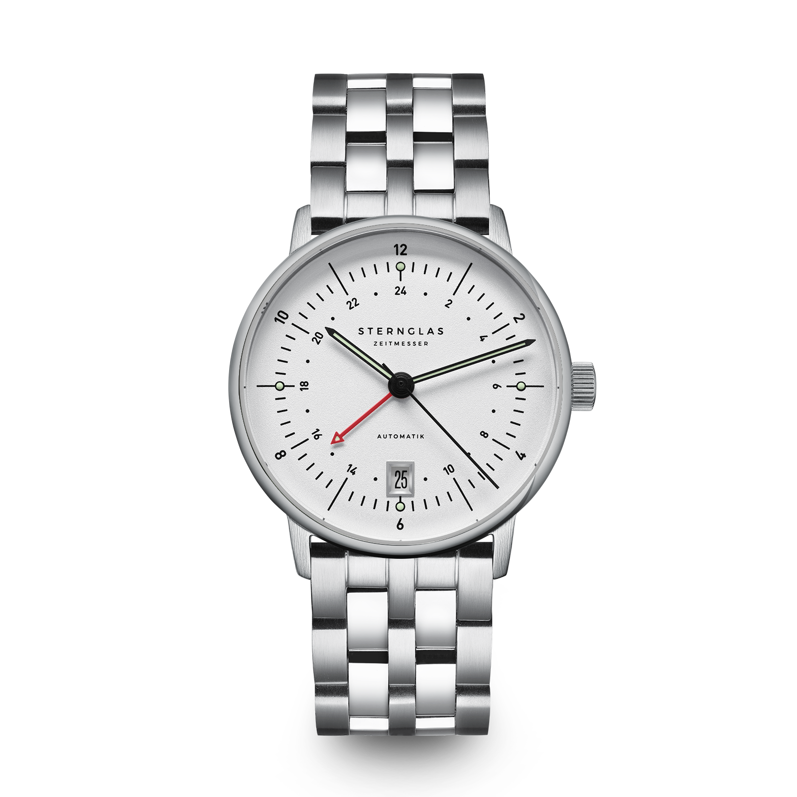 NAOS Pro GMT Automatic silver silver / metal strap 20 silver
