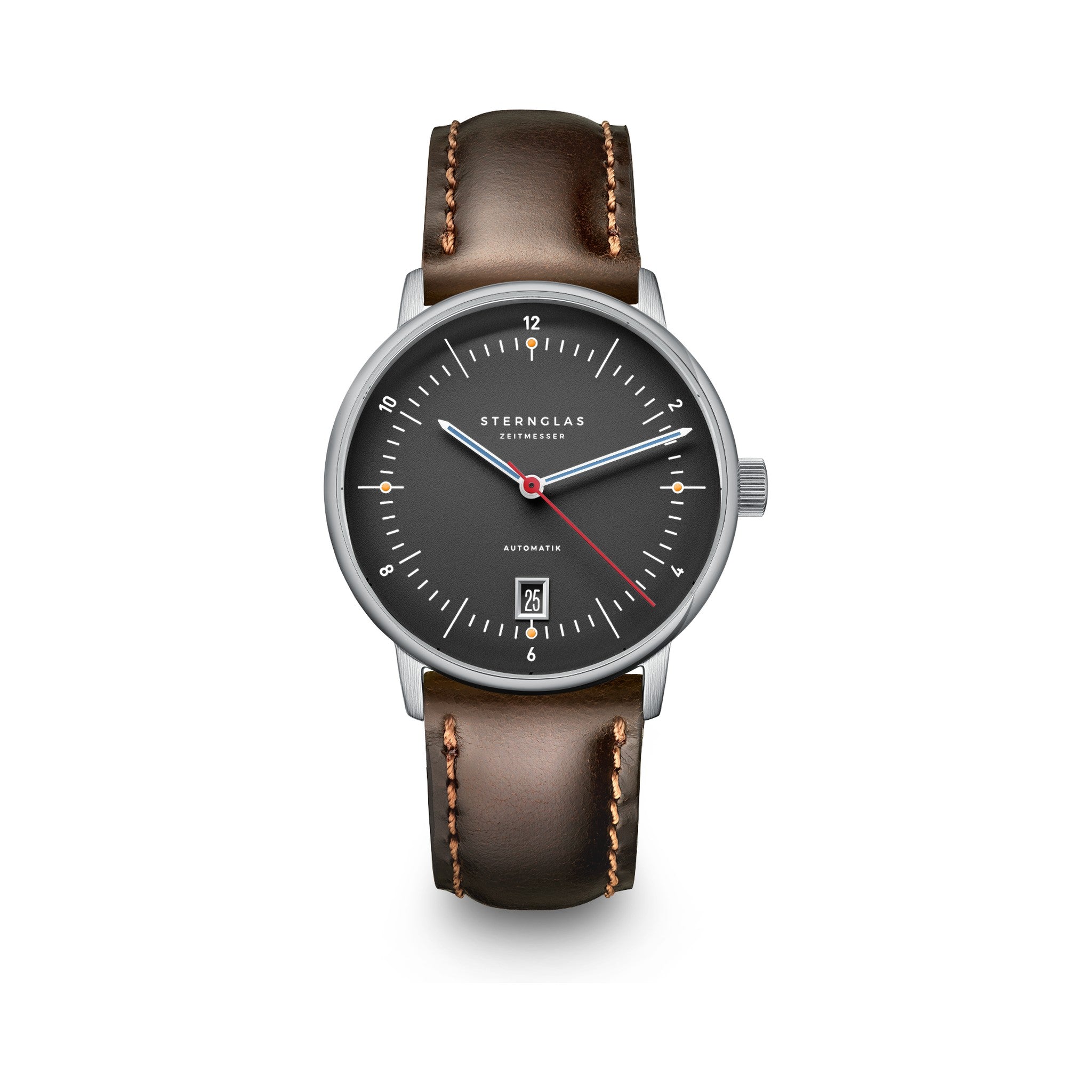 NAOS PRO Automatik anthracite silver / Bridle 20 dark brown