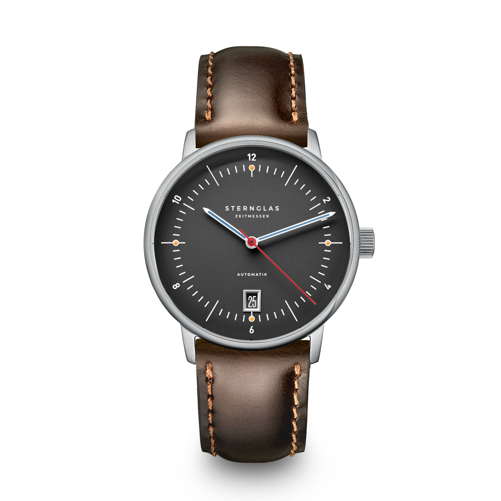 NAOS PRO Automatik anthracite silver / Bridle 20 dark brown