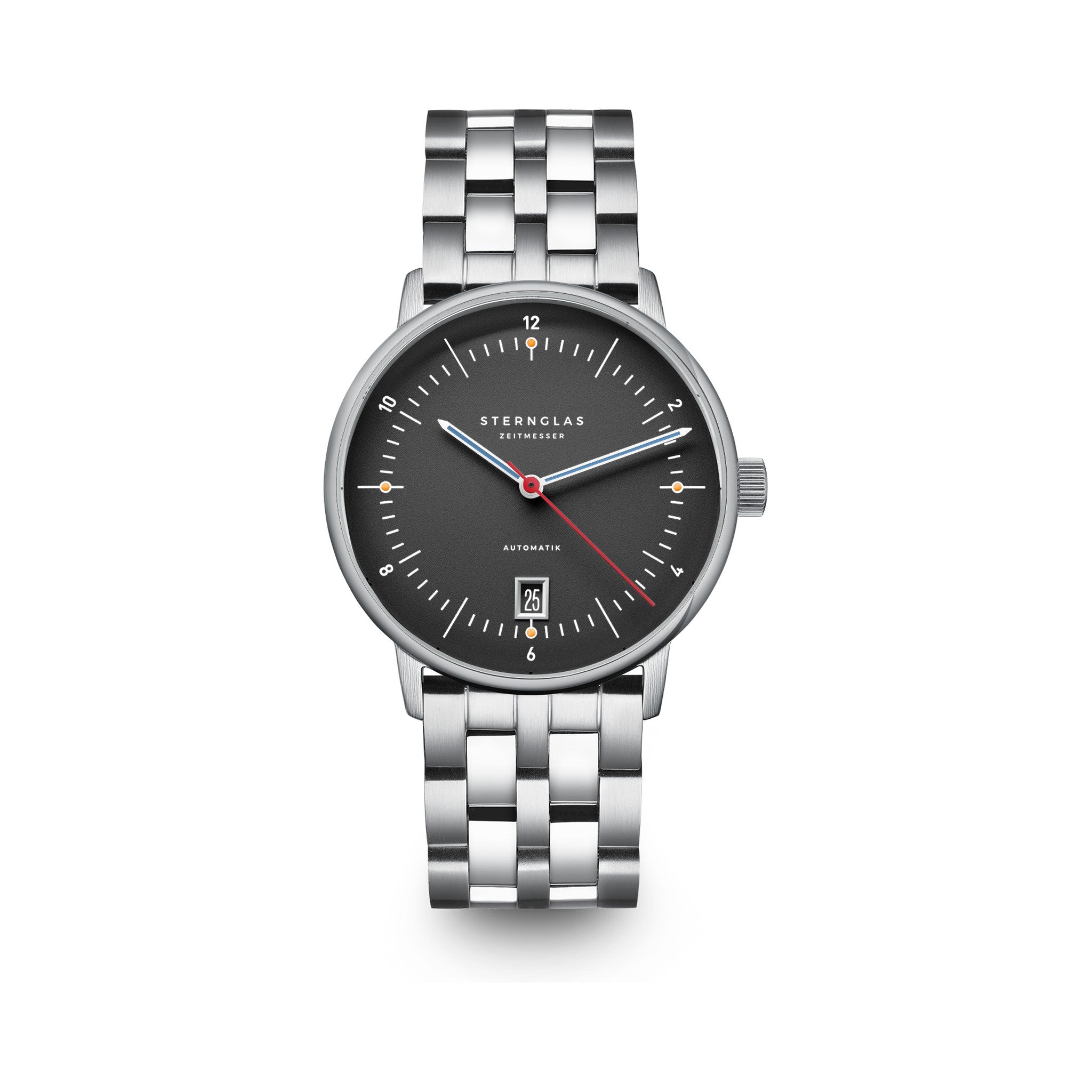 NAOS PRO Automatik  anthracite silver / link bracelet 20 silver