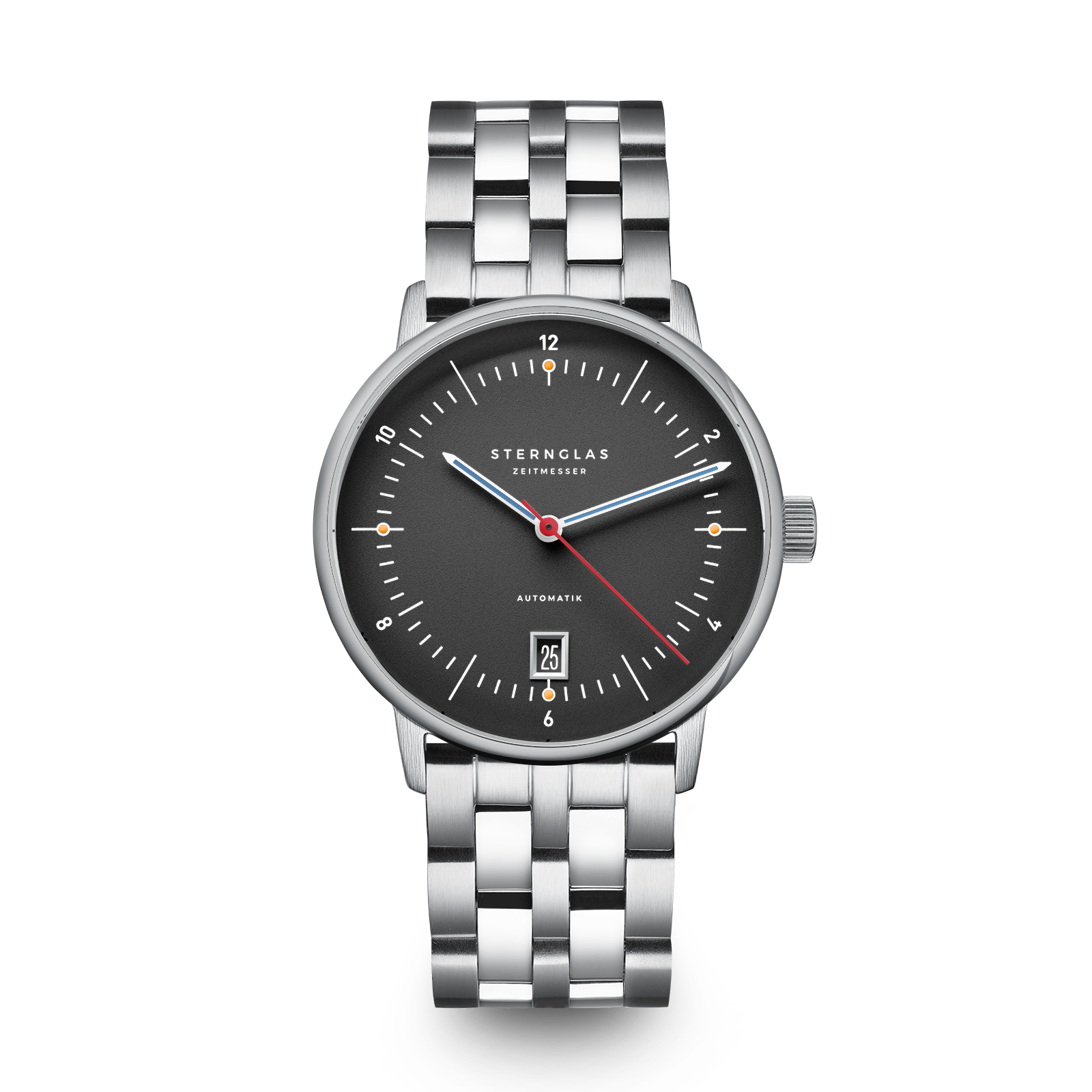 NAOS PRO Automatik  anthracite silver / link bracelet 20 silver