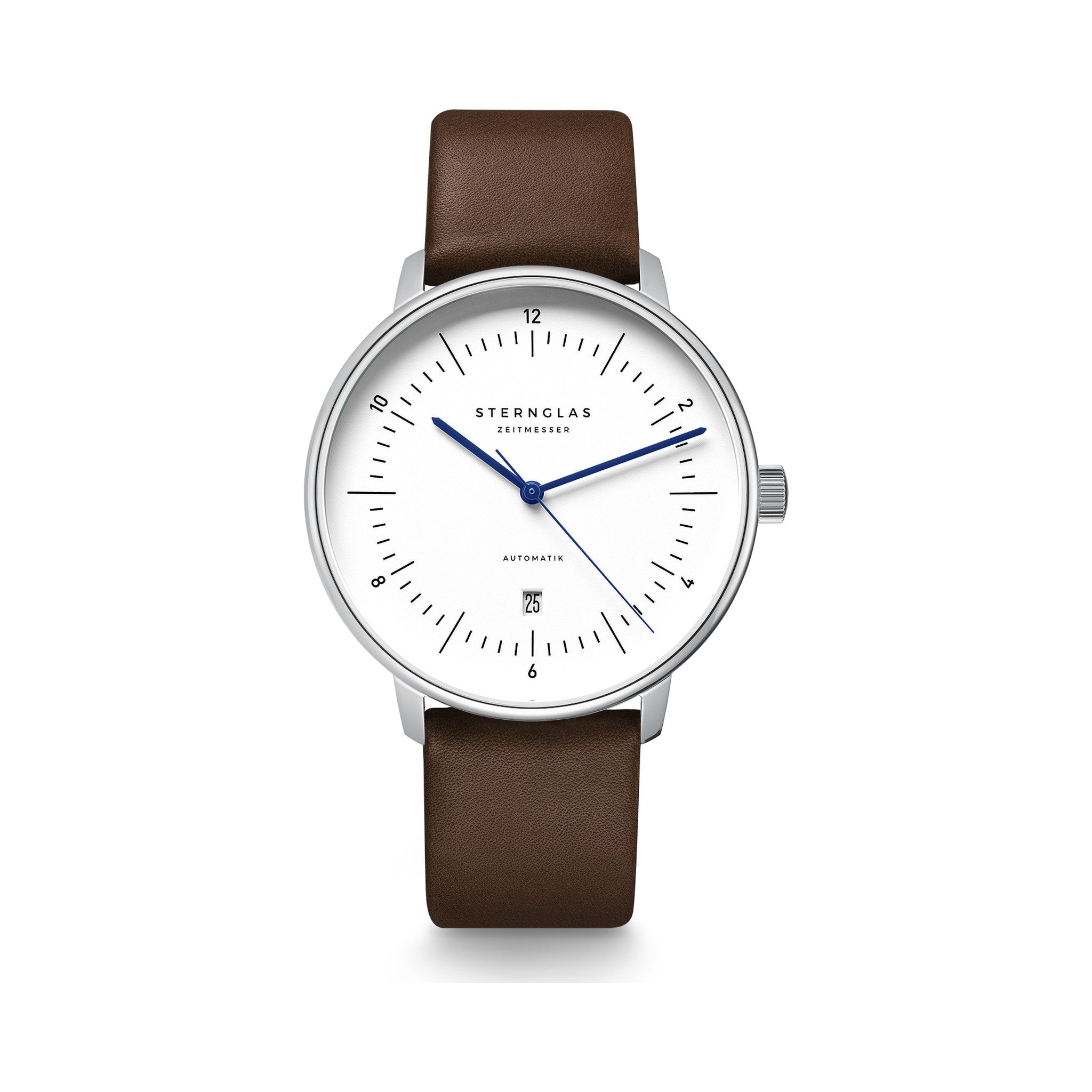 NAOS XL Automatic white silver / Premium 20 dark brown
