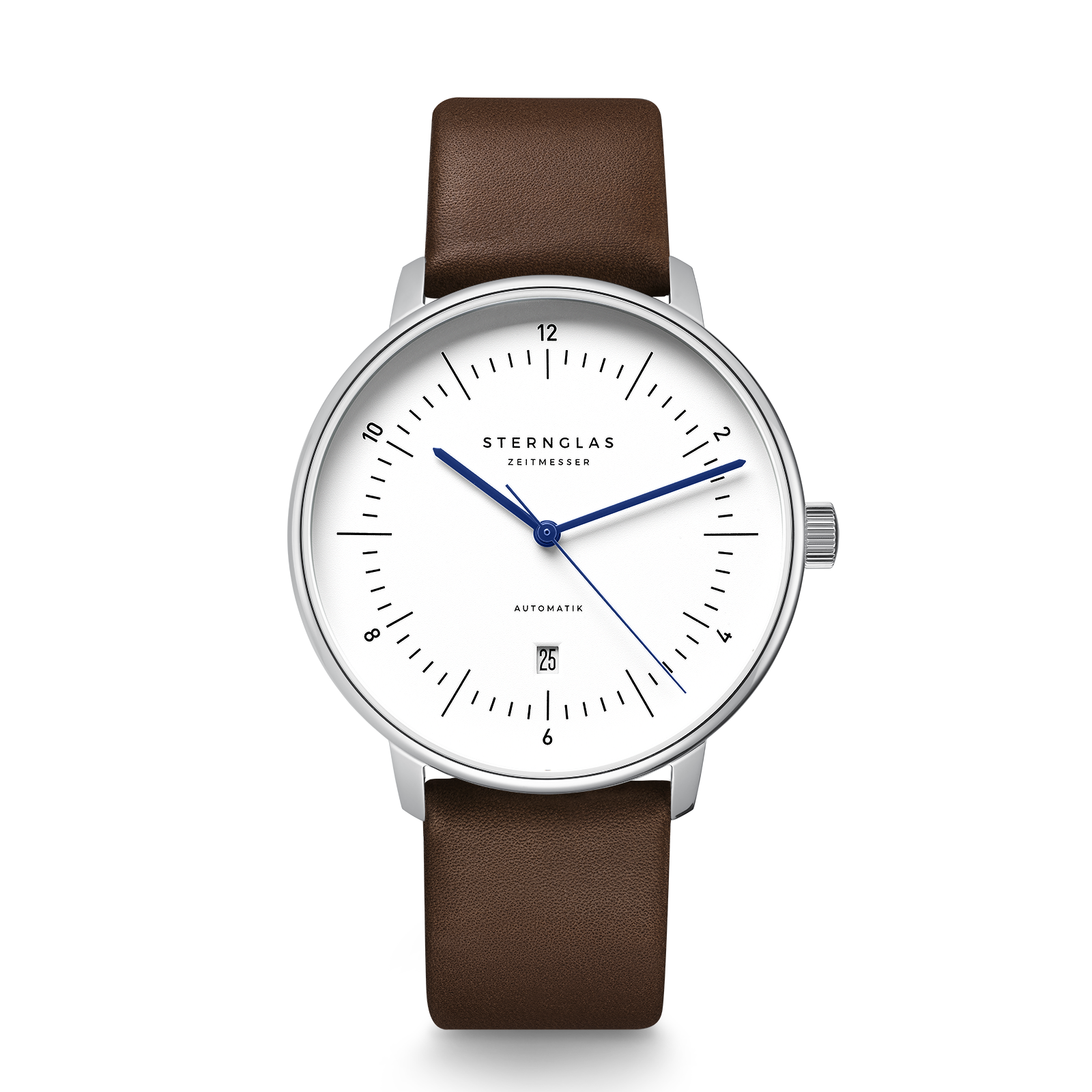 NAOS XL Automatic white silver / Premium 20 dark brown