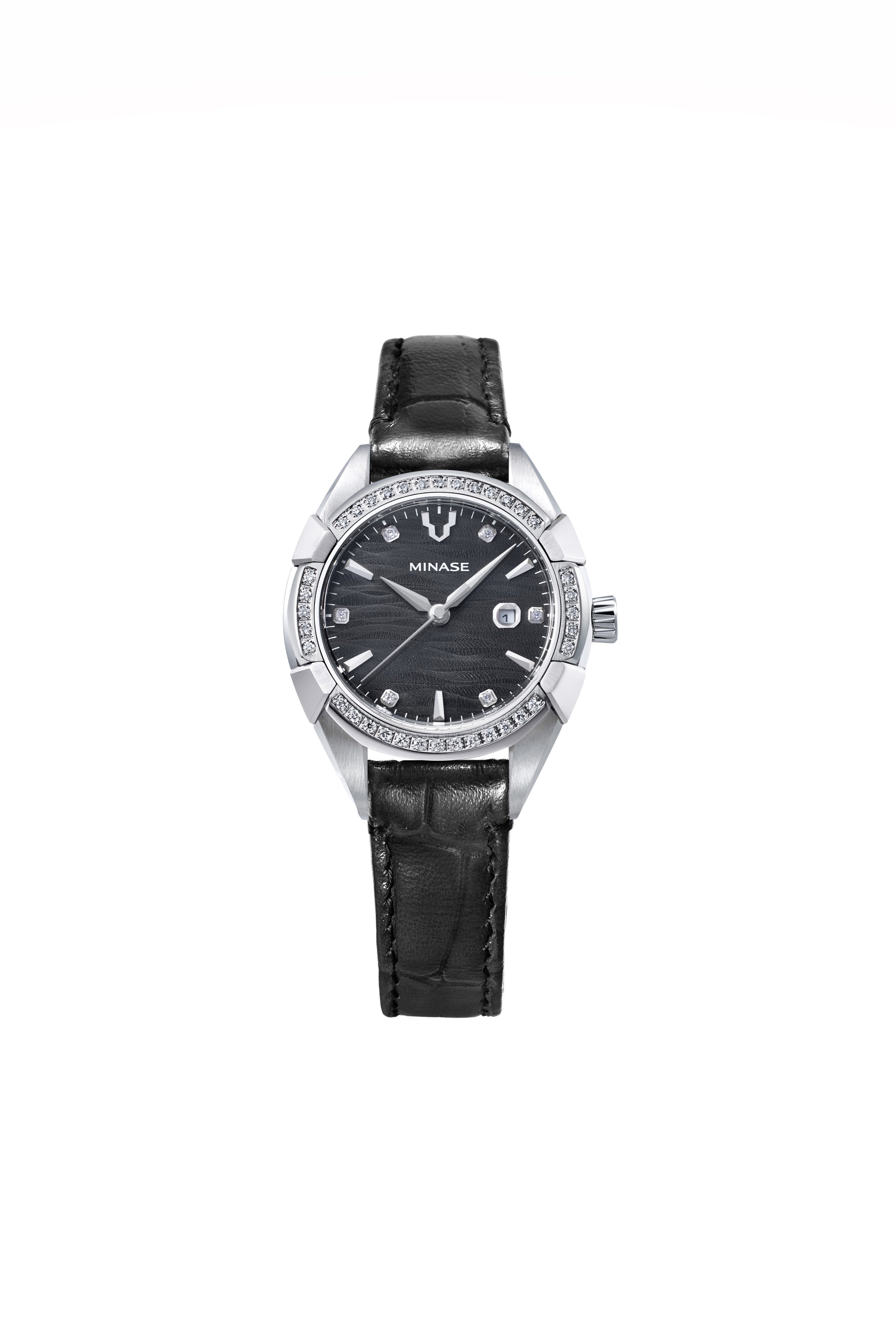 URUGA 31 Leather Model "Stone-clamped (Diamond)" [UG02-CBKNGY-PSBD]