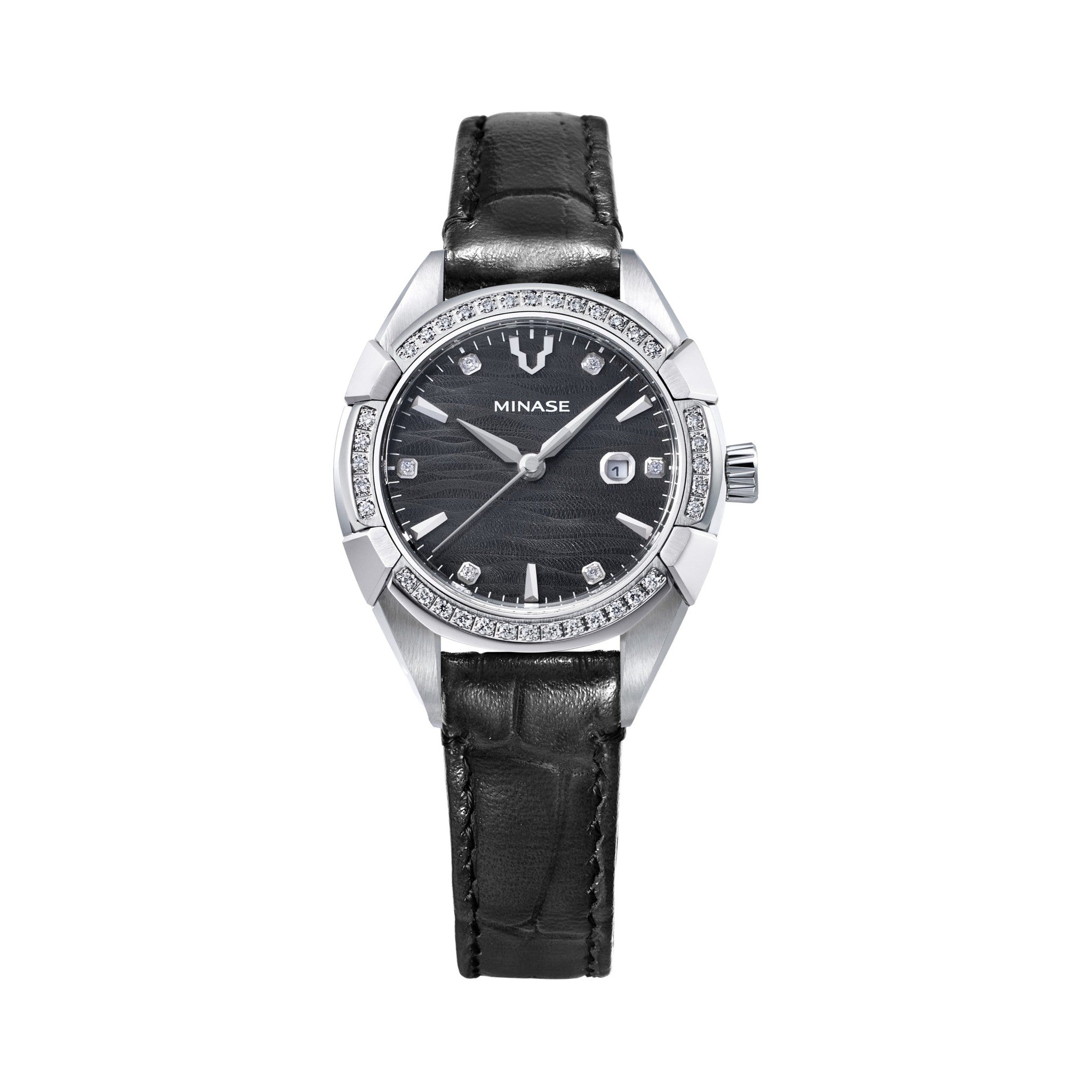 URUGA 31 Leather Model "Stone-clamped (Diamond)" [UG02-CBKNGY-PSBD]
