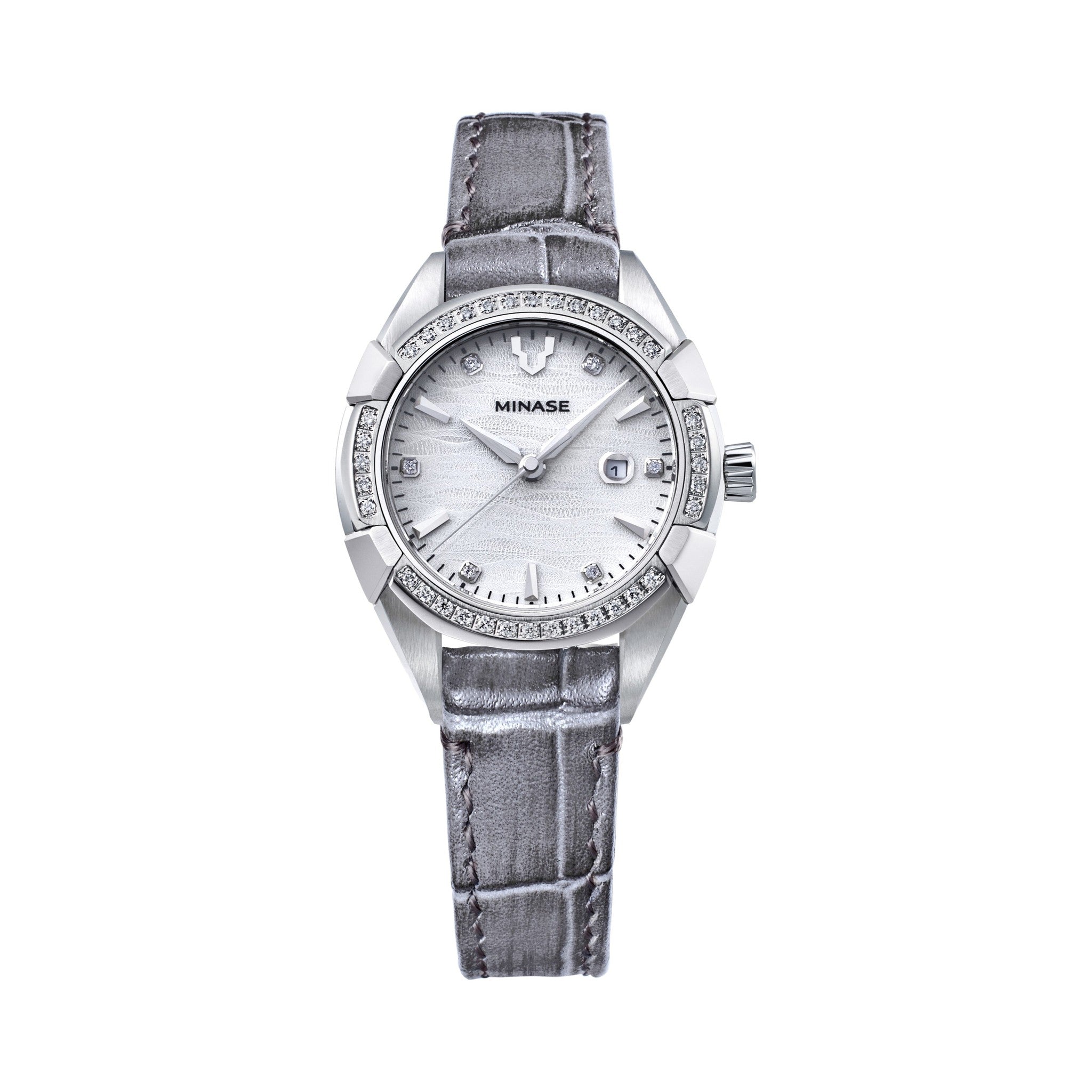 URUGA 31 Leather Model "Stone-clamped (Diamond)" [UG02-CGYNWH-SSBD]