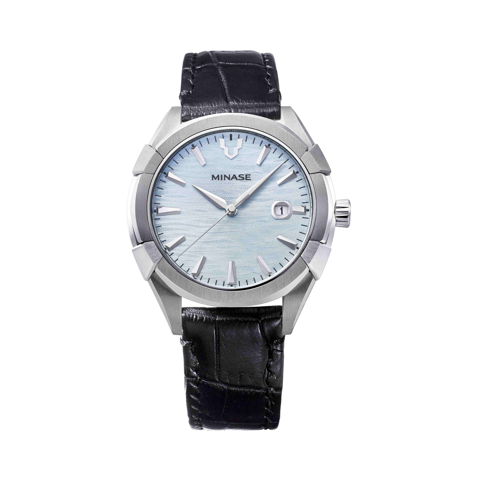 URUGA 42 "ICE BLUE" Leather Model [UG03-CBKNIB-SSD]