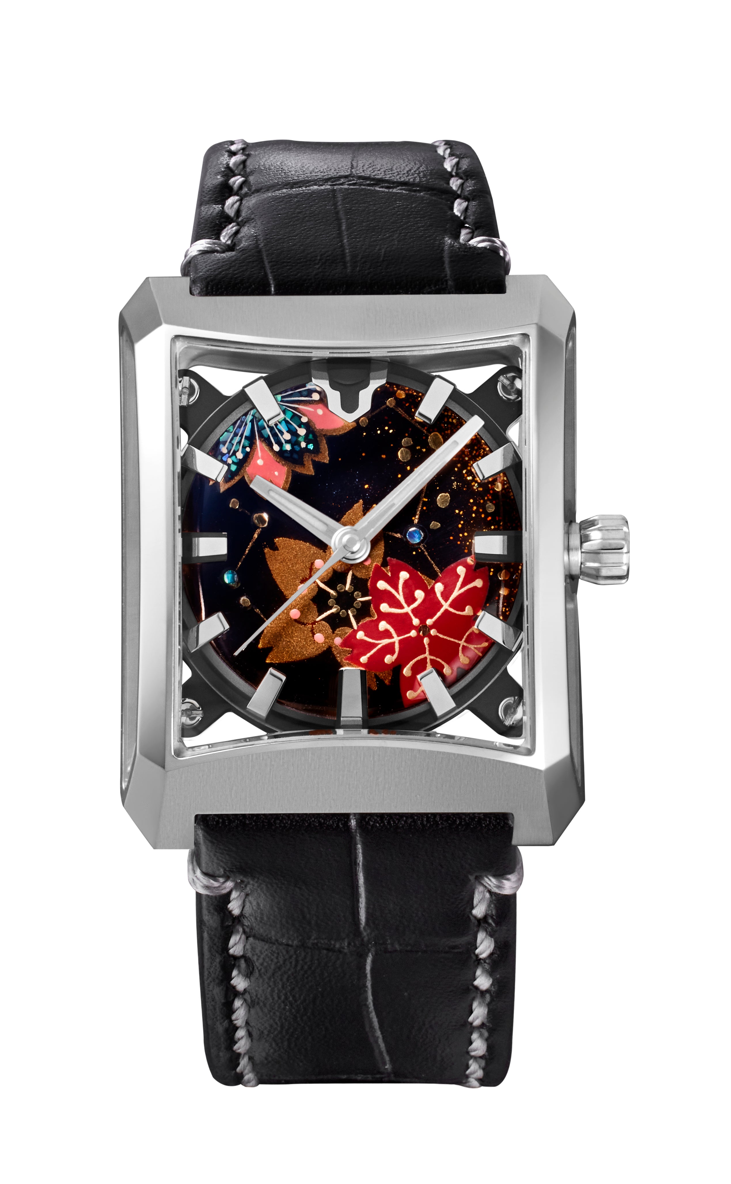 Urushi Series MAKI-E “FIVE WINDOWS Mid ~Hoshimi Sakura” Leather model [VM07-CBKMA0-SSD]