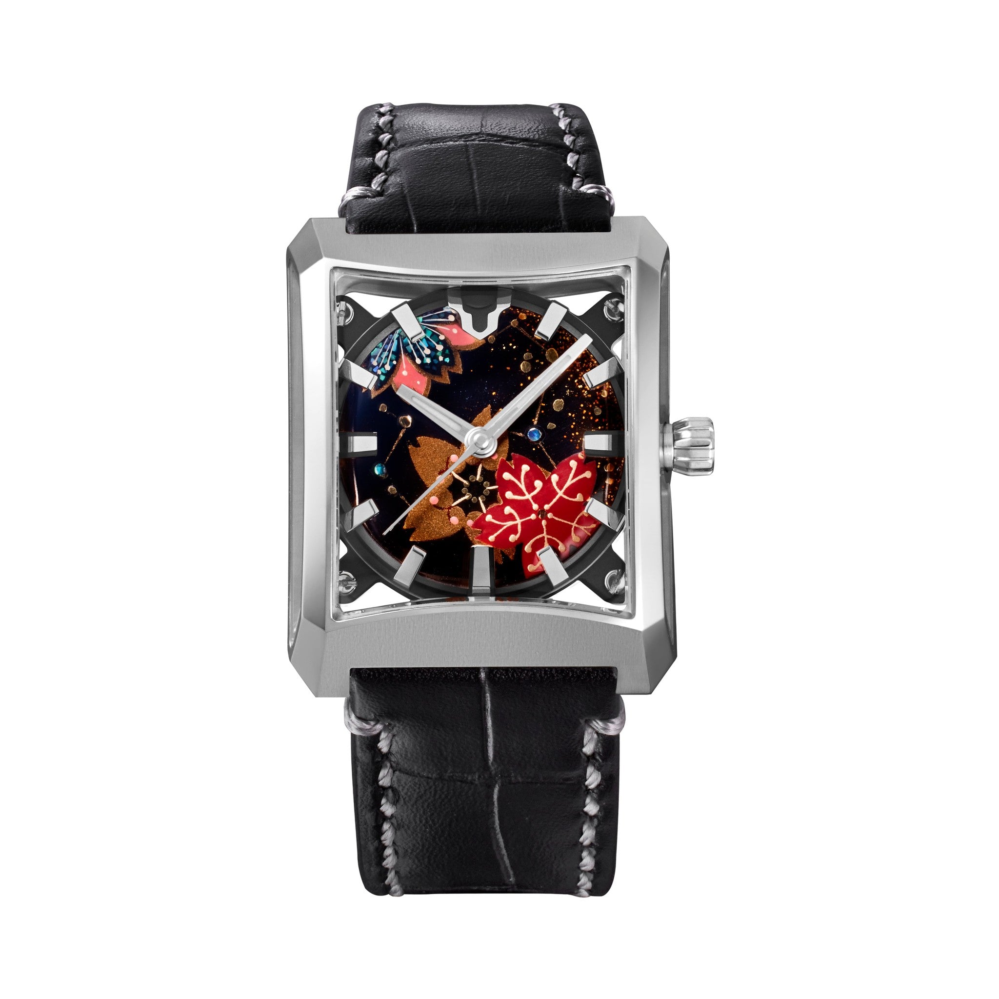 Urushi Series MAKI-E “FIVE WINDOWS Mid ~Hoshimi Sakura” Leather model [VM07-CBKMA0-SSD]