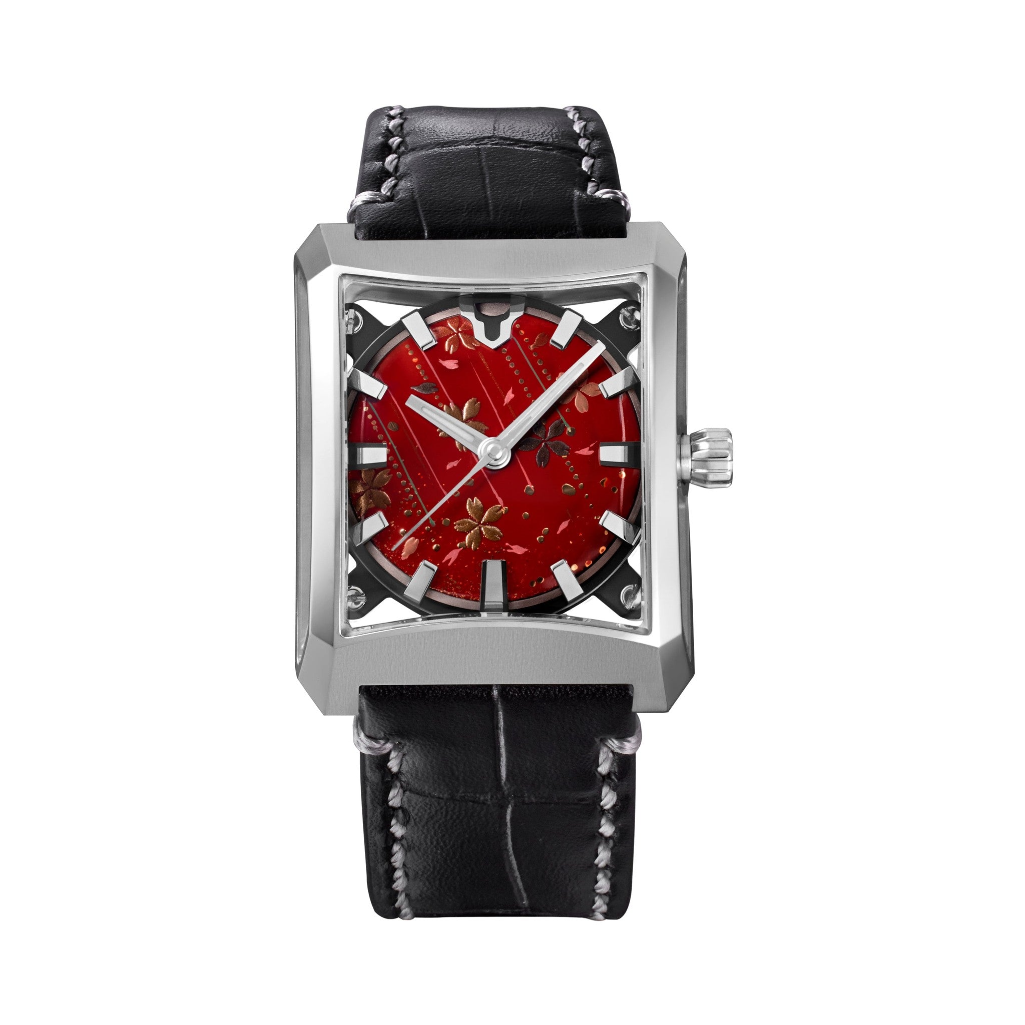 Urushi Series MAKI-E “FIVE WINDOWS Mid ~Nagare Sakura” Leather model [VM07-CBKMA6-SSD]