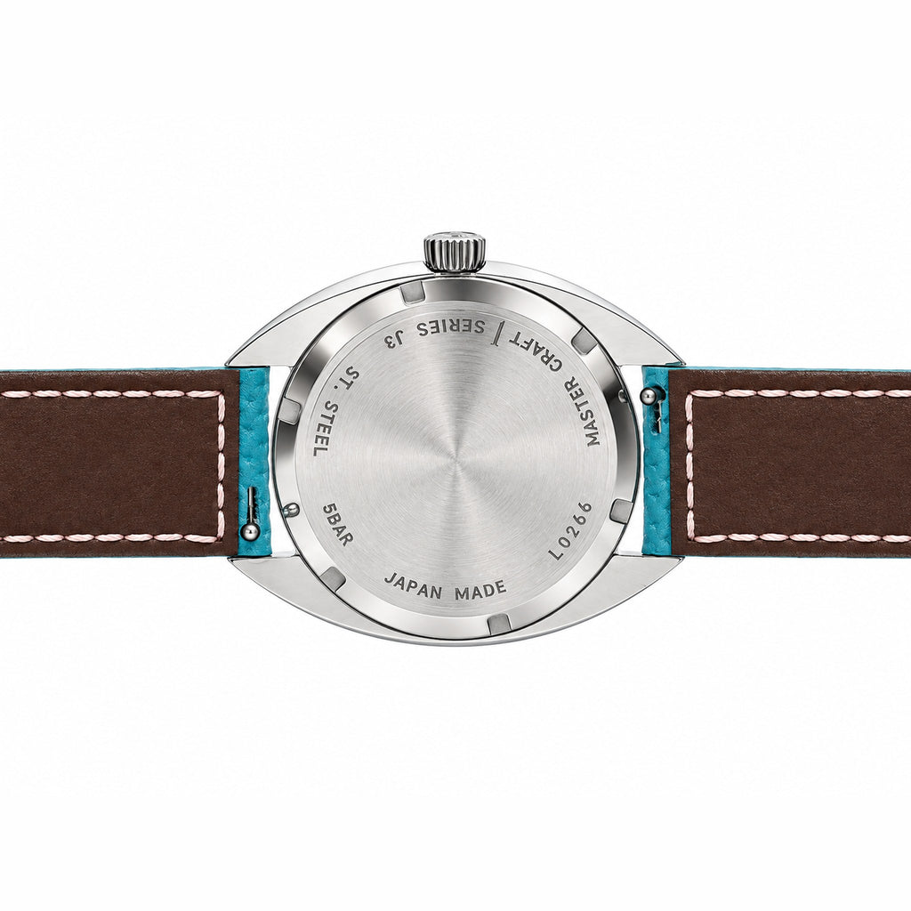 MASTER CRAFT J3 MIAMI EDITION White Dial / Turquoise Leather Strap - 3