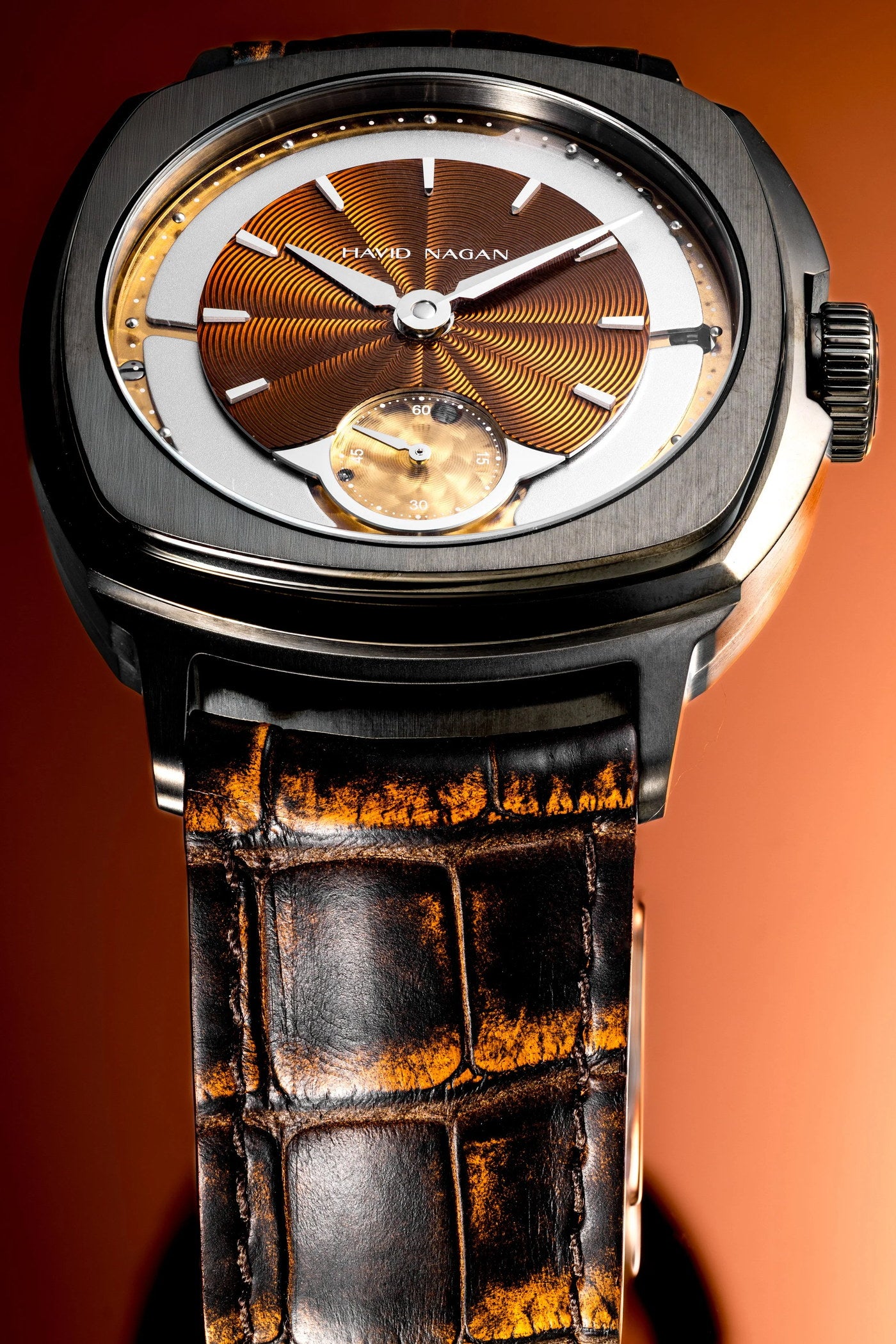 HN02 with the DLC case finish and Ember dial